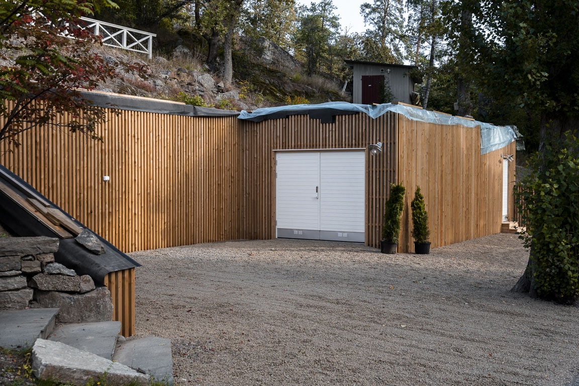 Byggnation garage Nacka, Stockholm - Edelkrantz Bygg & Plattsättning